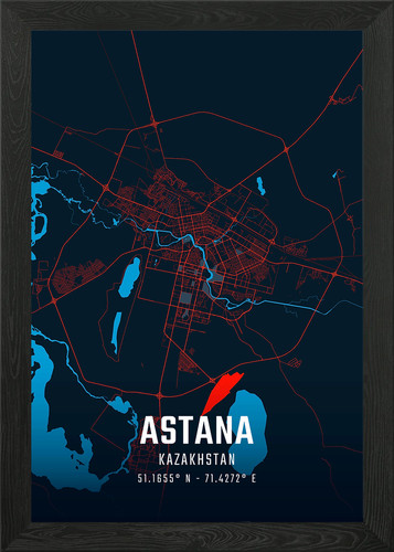 Mappa della città astana - mappa,