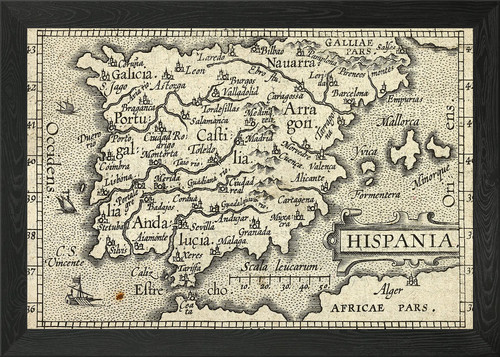 Mappa spagna quadro con - mappa,