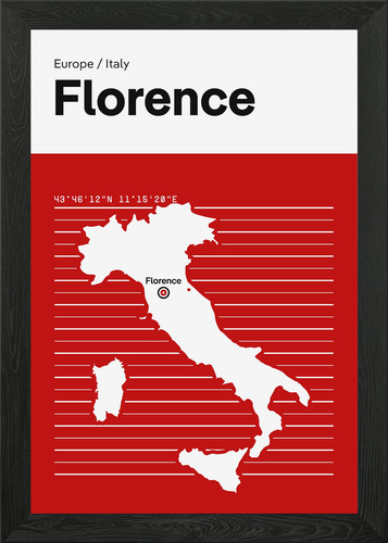 Mappa della città firenze - della, di