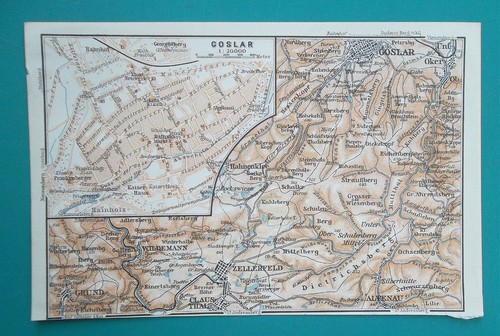 Goslar germany 1907 baedeker - germany,