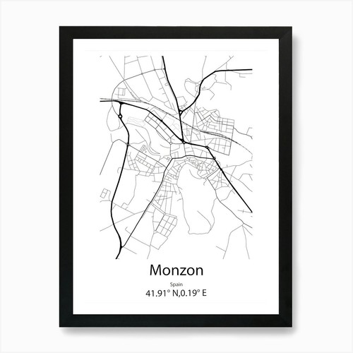 Monzon spagna mappa - monzon,spagna,
