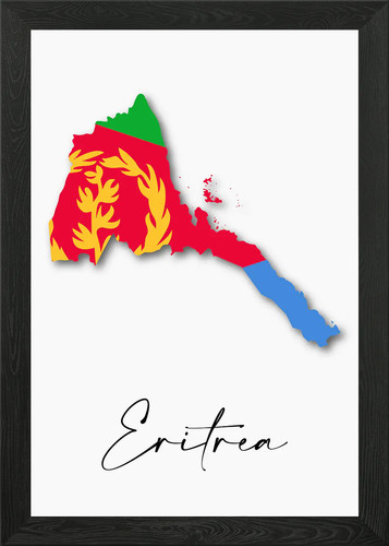 Quadro eritrea mappa paese - eritrea,