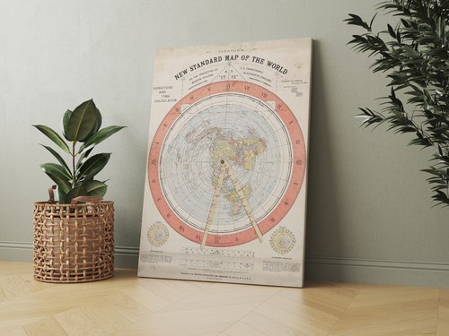 Mappa della terra piatta - terra,