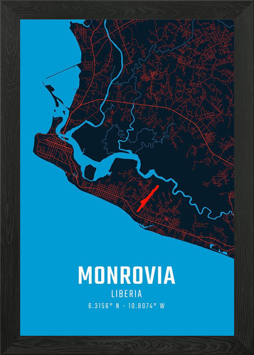 Quadro stampa poster monrovia - poster,