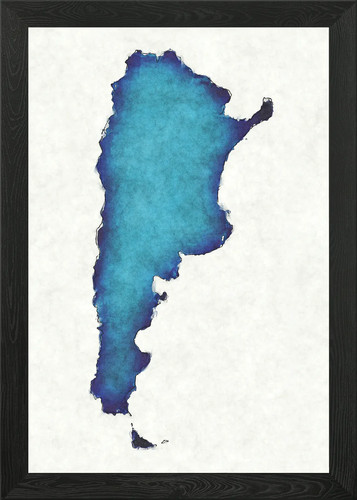 Mappa acquerello argentina con - mappa,