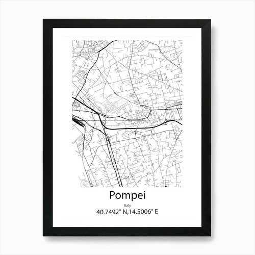 Pompei italia mappa - pompei,italia,