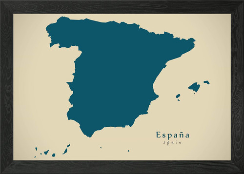 Mappa spagna quadro con - spagna,