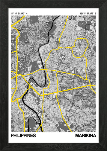 Mappa stradale della città - , di