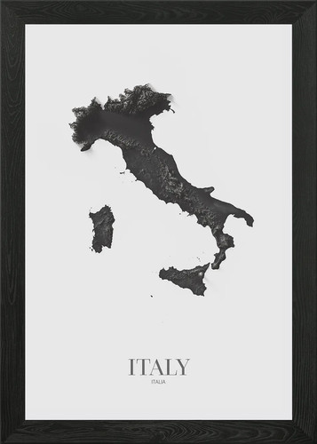Mappa rilievo ombreggiata - mappa, in