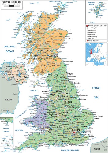 Mappa regno unito - regno,