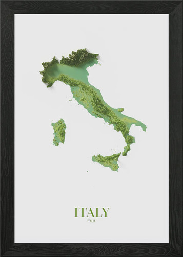 Mappa rilievo ombreggiata - in,