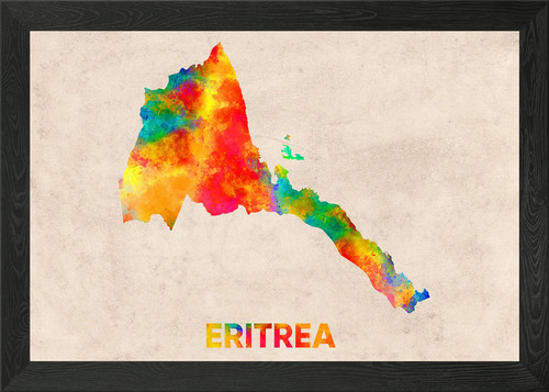Mappa eritrea con cornice - mappa,