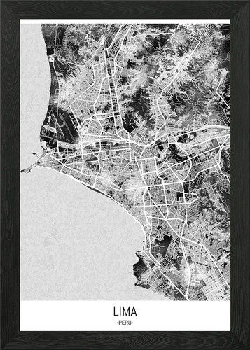 Lima perù mappa della città - mappa,