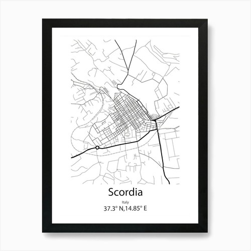 Scordia italia mappa - scordia,italia,