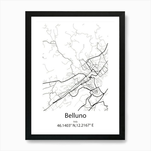Belluno italia mappa - belluno,italia,