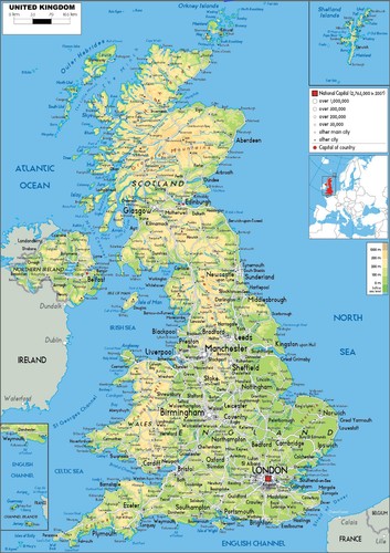 Mappa regno unito - regno, di