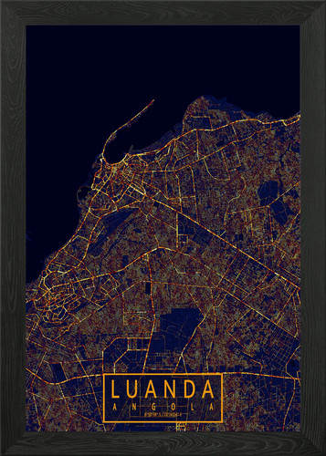 Poster luanda mappa città - poster,