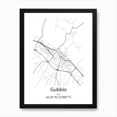 Gubbio italia mappa - gubbio,italia,