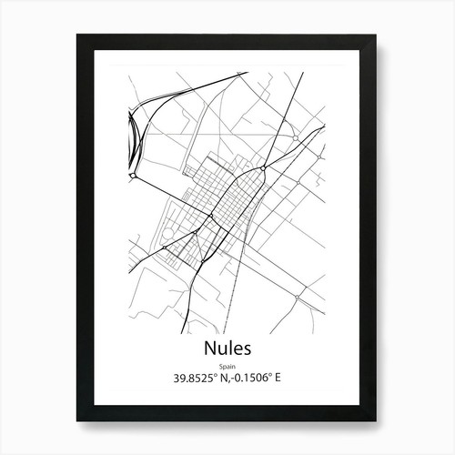 Nules spagna mappa minimalista - nules,spagna,