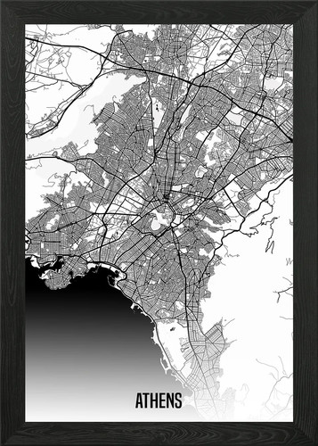 Mappa atene quadro con - di,