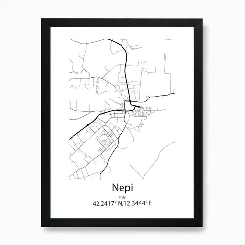 Nepi italia mappa - nepi,italia, minimalista