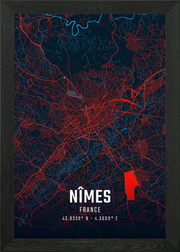 Mappa della città - di, nîmes