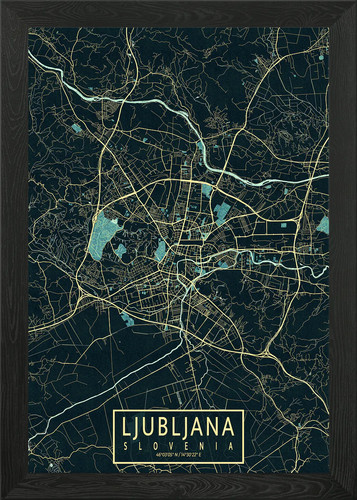 Mappa della città lubiana - città,