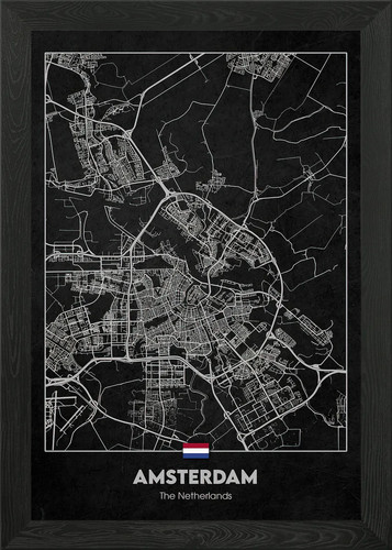 Mappa della città con cornice